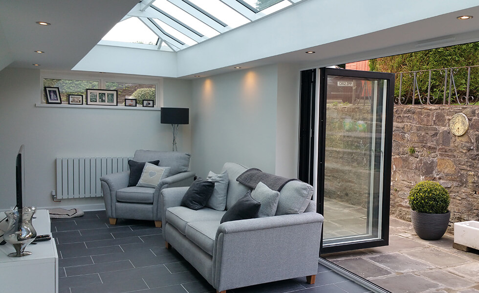 Aluminium orangery interior view