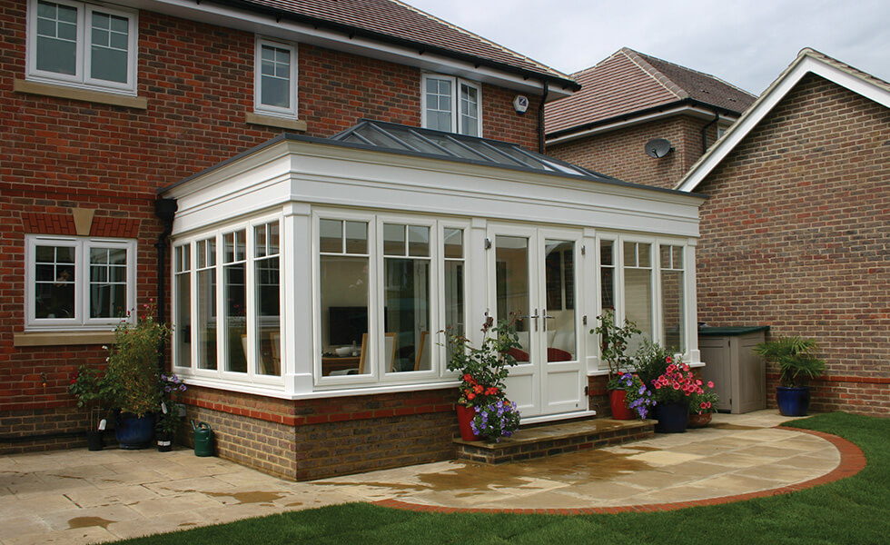 Classic white uPVC orangery