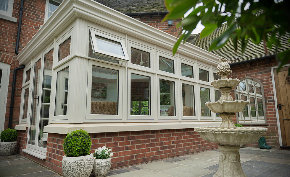 Flush sash orangery installation