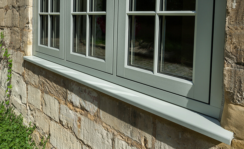 Green Residence 9 flush sash window close up