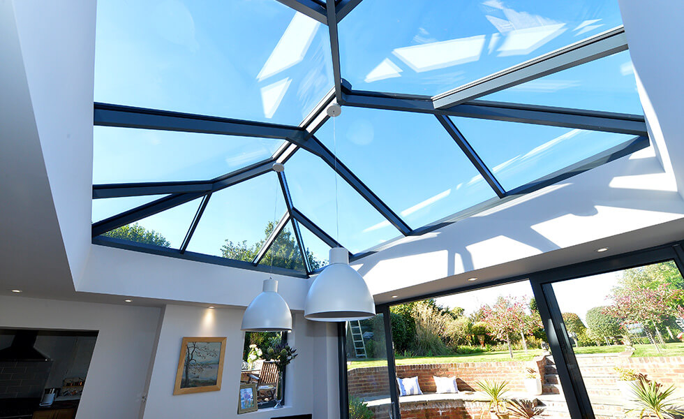 Large modern lantern roof