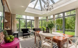 Traditional orangery interior view