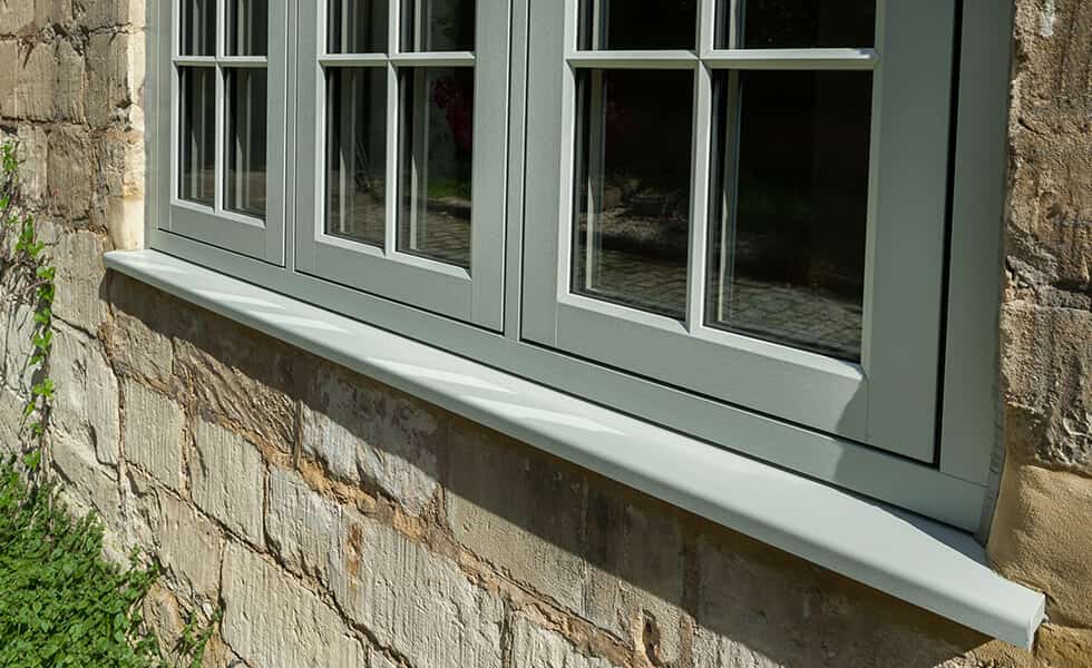 Green Residence 9 flush sash window close up