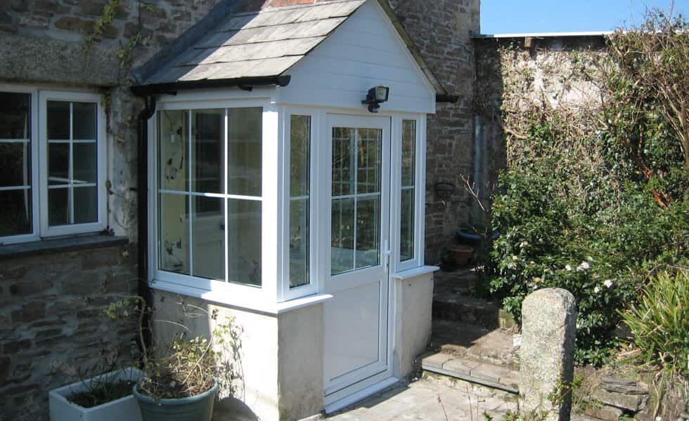 White uPVC front porch