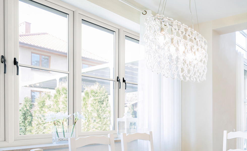 White Upvc casement windows